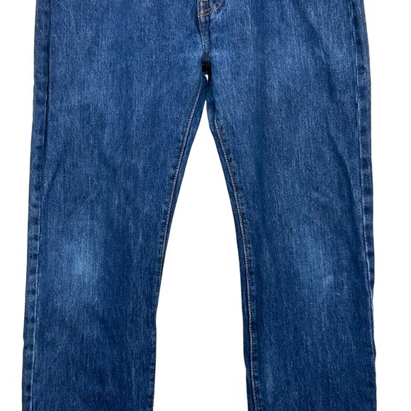 Levi's 501 Jeans Mens 34x34 Blue Dark Wash Button Fly Straight Leg Cotton - Picture 7 of 12